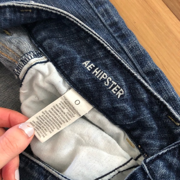 AE hipster ripped jeans size 0 - Picture 4 of 16